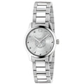 Gucci G Timeless Lady Damenuhr aus Edelstahl silber