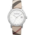 Burberry The City Damenuhr silber braun